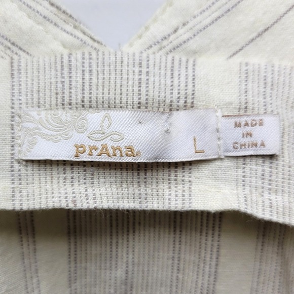 Prana Grace Trail Dress L Organic Cotton Hemp Blend Midi Travel Adventure Work - Picture 4 of 10